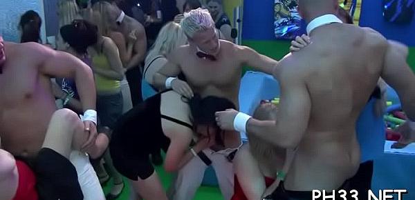  Yong girls in club are fucked hard by mature mans in butt and puss in time